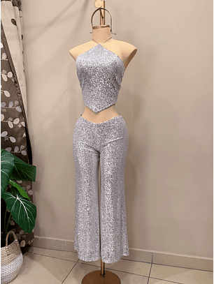 CONJUNTO MIA LENTEJUELAS PLATEADO