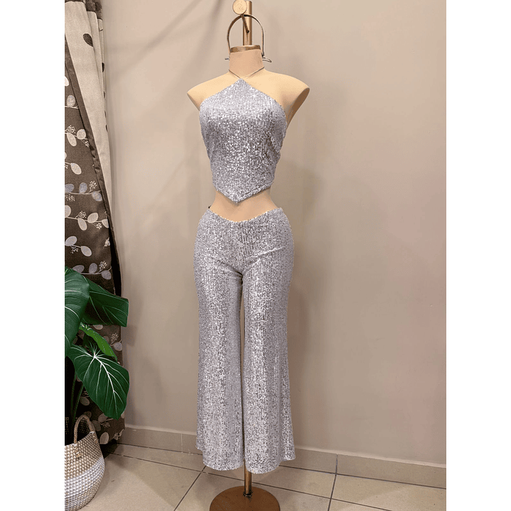 CONJUNTO MIA LENTEJUELAS PLATEADO 2