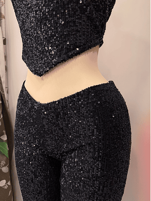 PANTALON LENTEJUELAS NEGRO