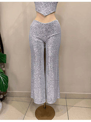PANTALON LENTEJUELAS PLATEADO