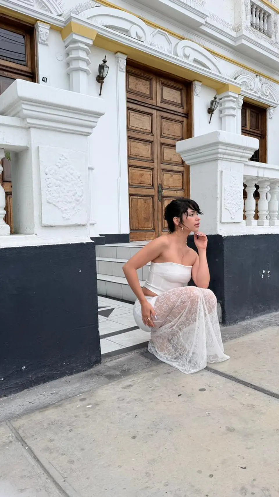 CONJUNTO FALDA MIRANDA ENCAJE 7