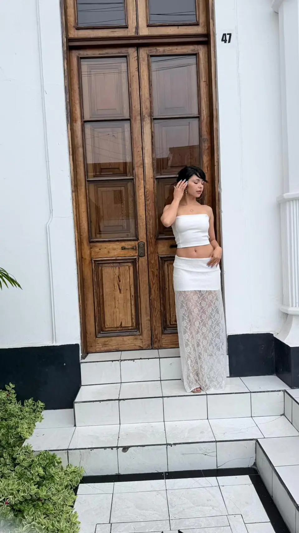 CONJUNTO FALDA MIRANDA ENCAJE 8
