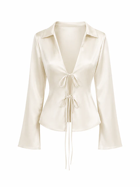 BLUSA ROSA SATINADA