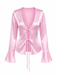 BLUSA ROSA SATINADA - Miniatura 1