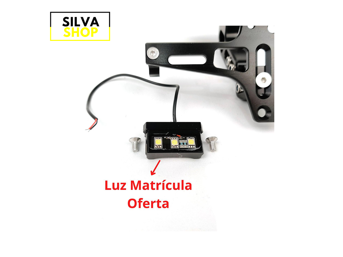 Suporte de Matrícula Curto Universal para Mota 2