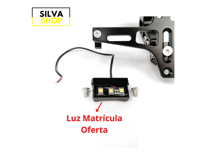 Suporte de Matrícula Curto Universal para Mota 2