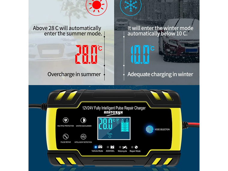 12V/24V Car/Motorcycle/Truck Battery Charger 2