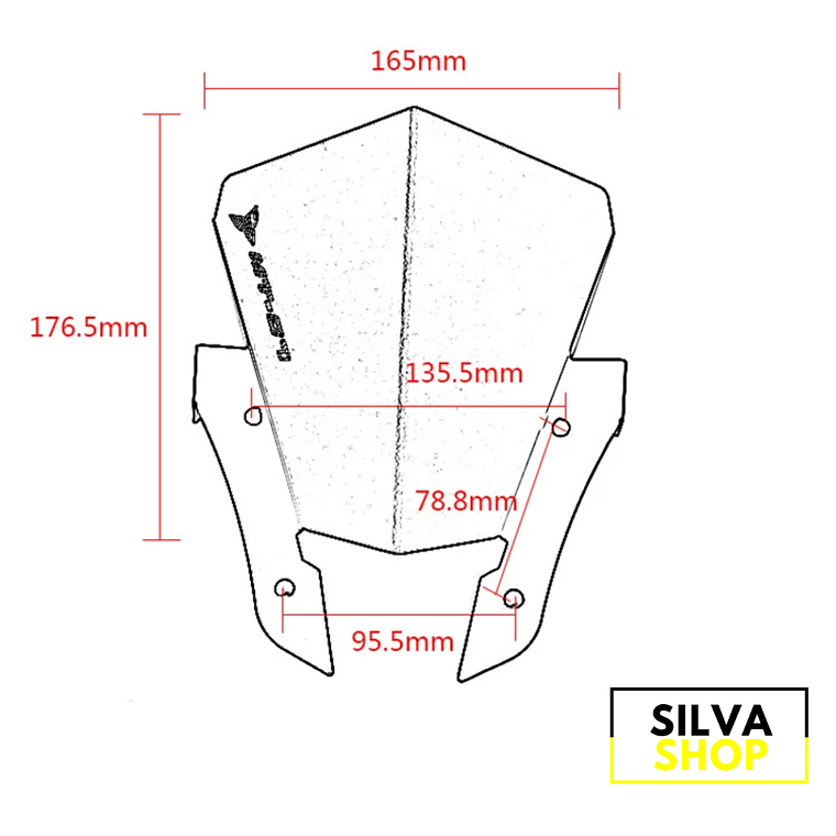 Deflector Glass MT 07 2013-2017 2