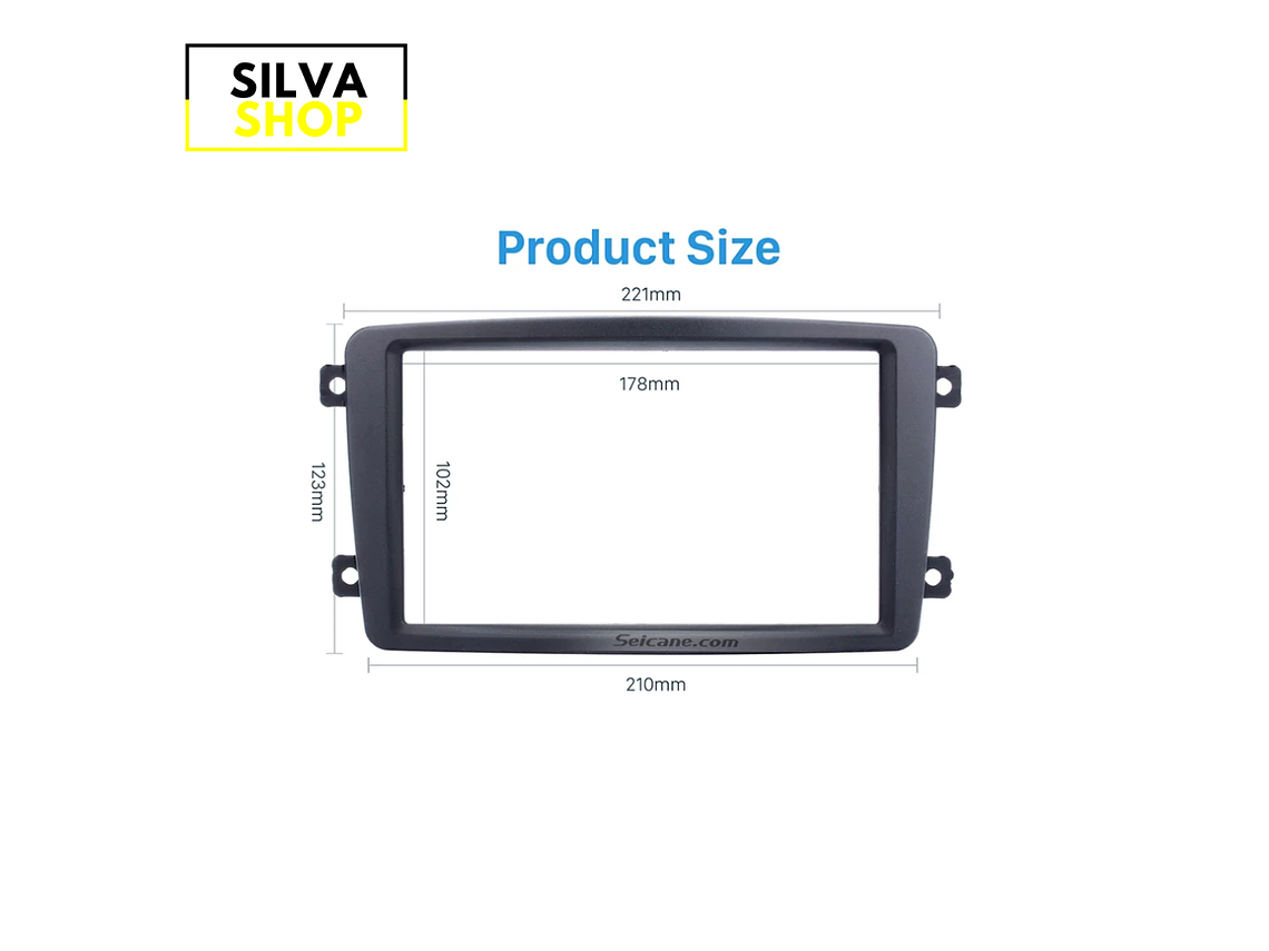 Moldura Mercedes W203 2DIN 2