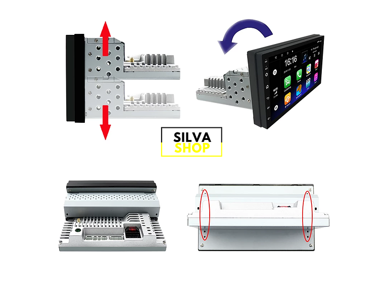 Radio 1DIN giratoria Android de 7