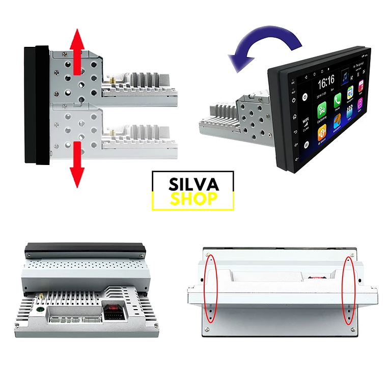 Radio 1DIN giratoria Android de 7