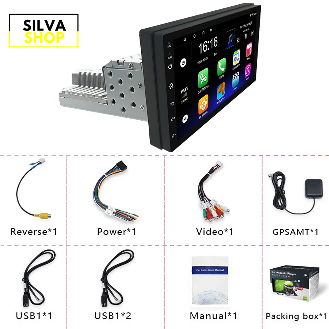 Radio 1DIN giratoria Android de 7