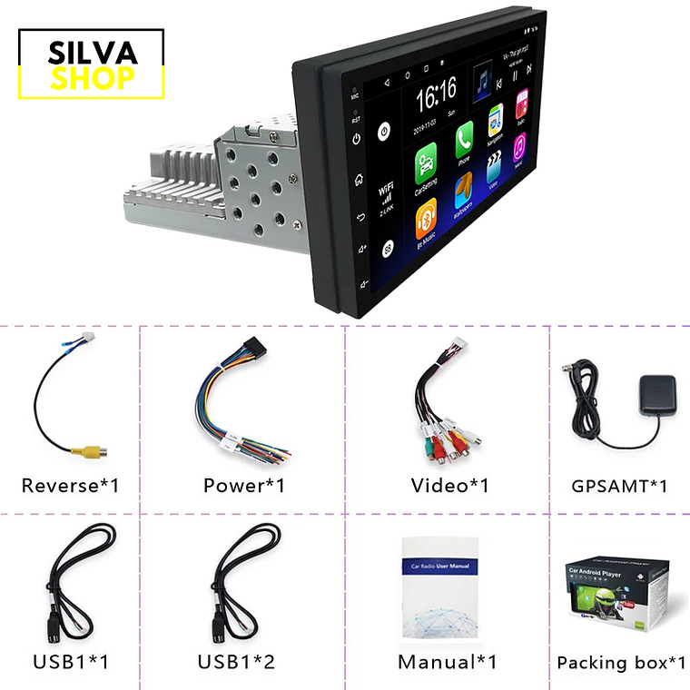 Radio 1DIN giratoria Android de 7