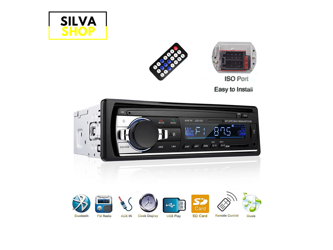 1DIN radio with Bluetooth 2