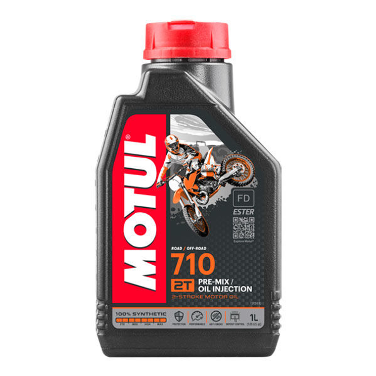 Óleo Mistura Motul 710 2T 100% Sintético 1L 1