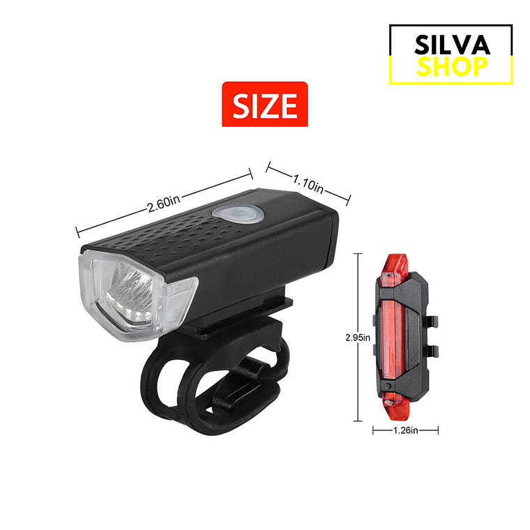 Rechargeable Bike Light - Front and STOP 4