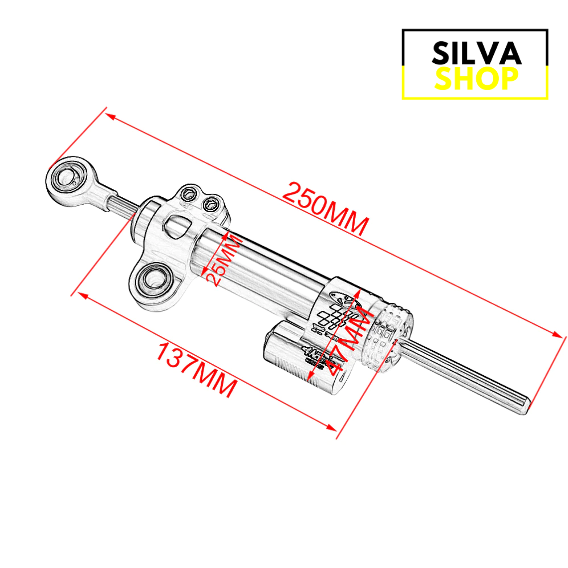 Amortecedor de Direção para Mota Universal 5