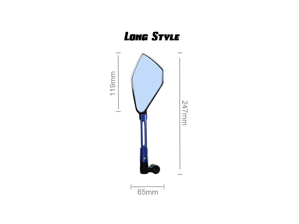 Espelhos Tipo Rizoma para Mota 9