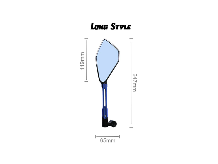 Espelhos Tipo Rizoma para Mota 9