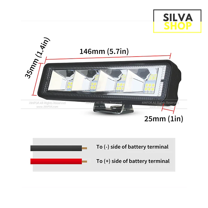Barra de luz LED de 72W 4