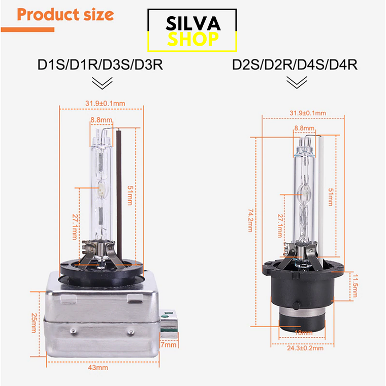 Lâmpadas Xénon D2S 3
