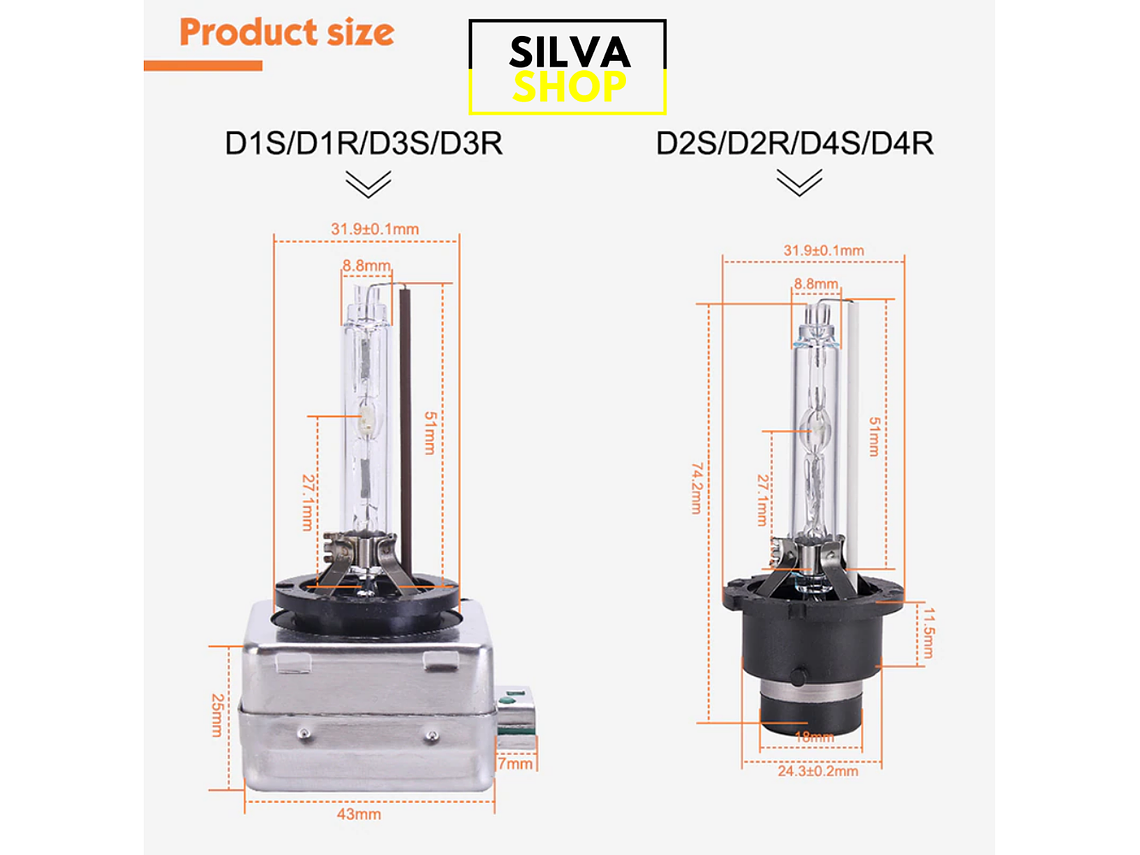 Lámparas de xenón D1S 4