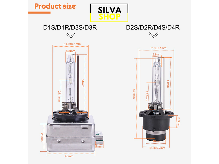 Lámparas de xenón D1S 4