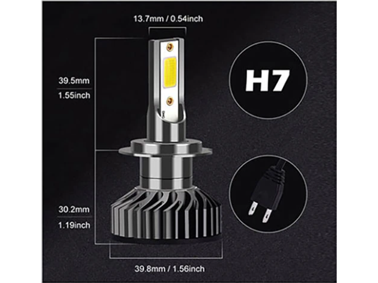 H7 Canbus 100W LED Bulbs 4