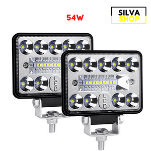 Faróis LED 54W Offroad