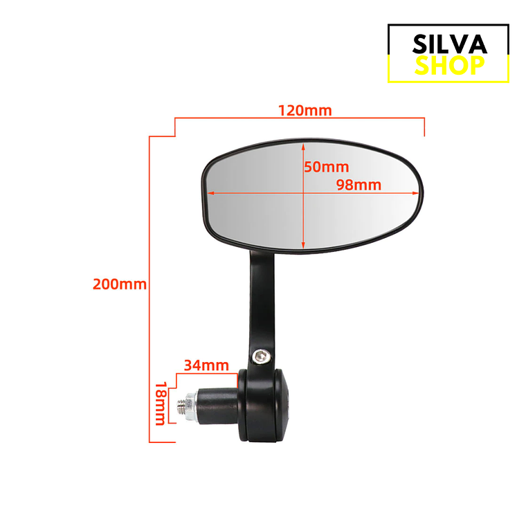 Espelhos de Punho Ovais para Mota 7