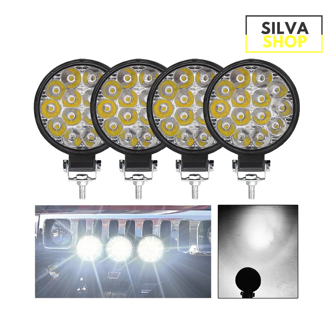 Faros LED Redondos 48W - 2 Unidades 2