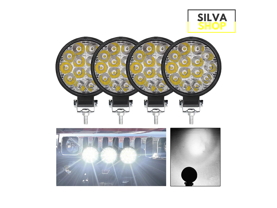 Faros LED Redondos 48W - 2 Unidades 2