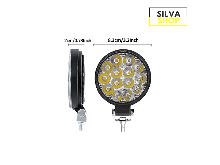 Faros LED Redondos 48W - 2 Unidades 4