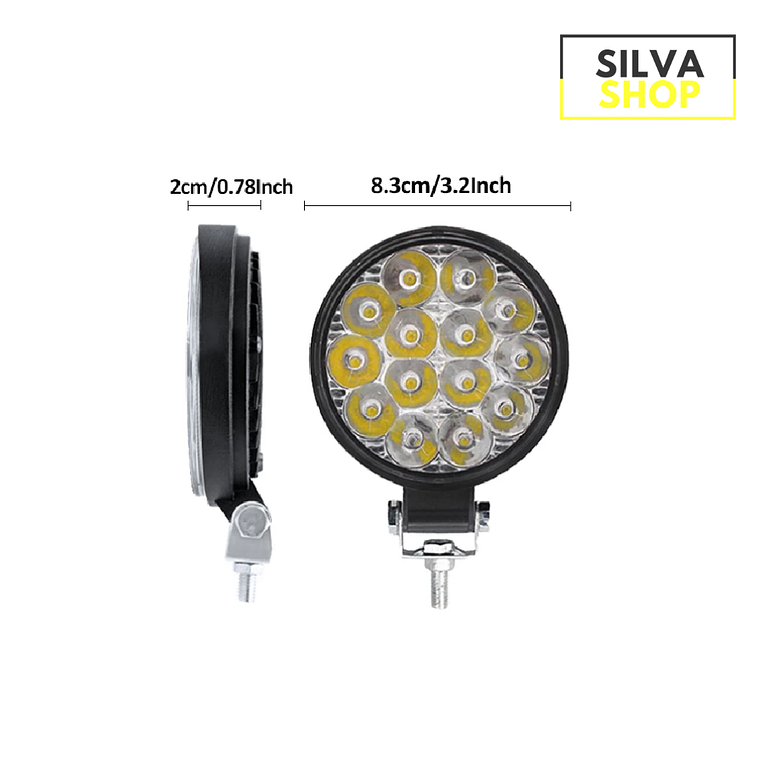 Faros LED Redondos 48W - 2 Unidades 4