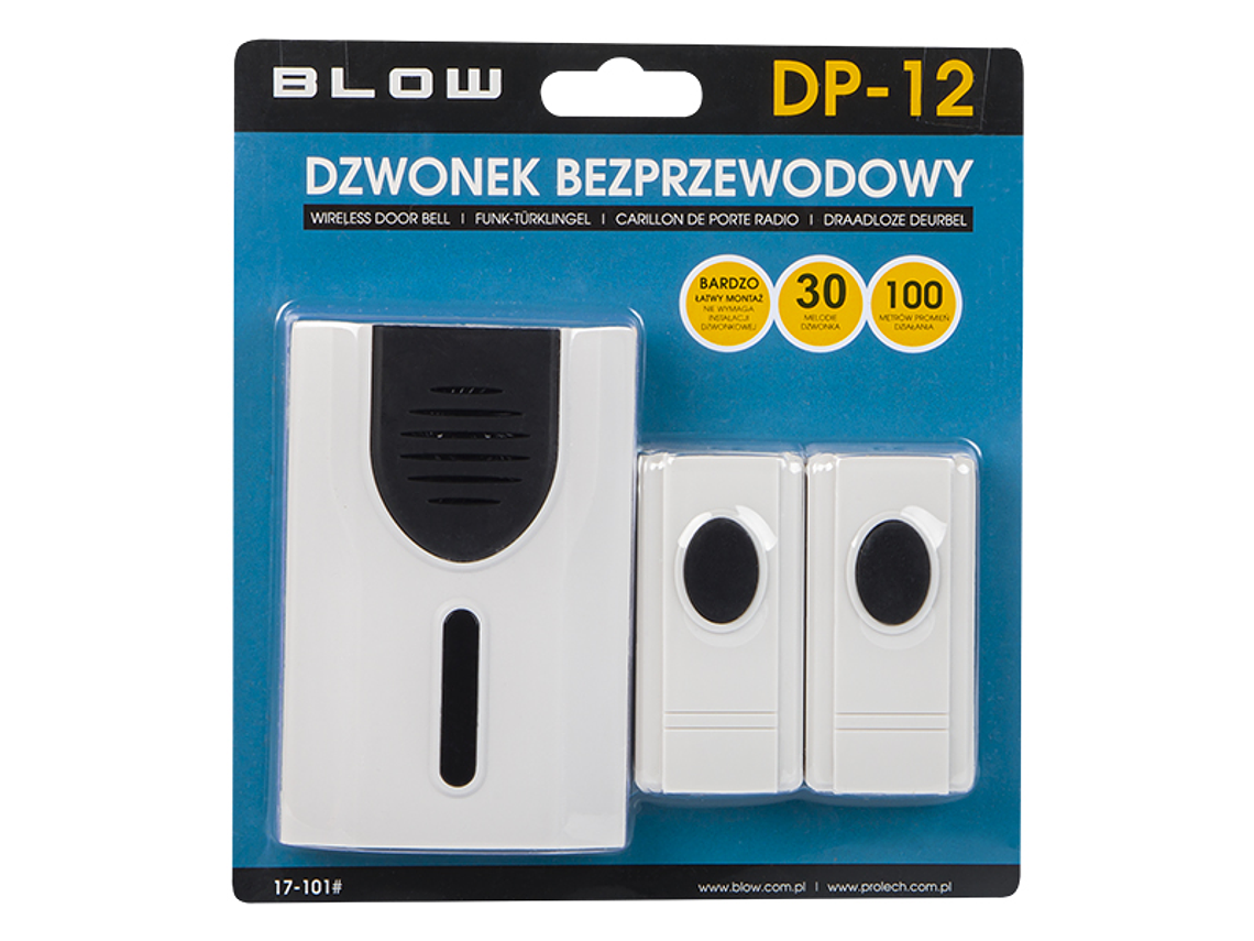 Campainha Sem Fios c/ 2 Recetores DP-12 2