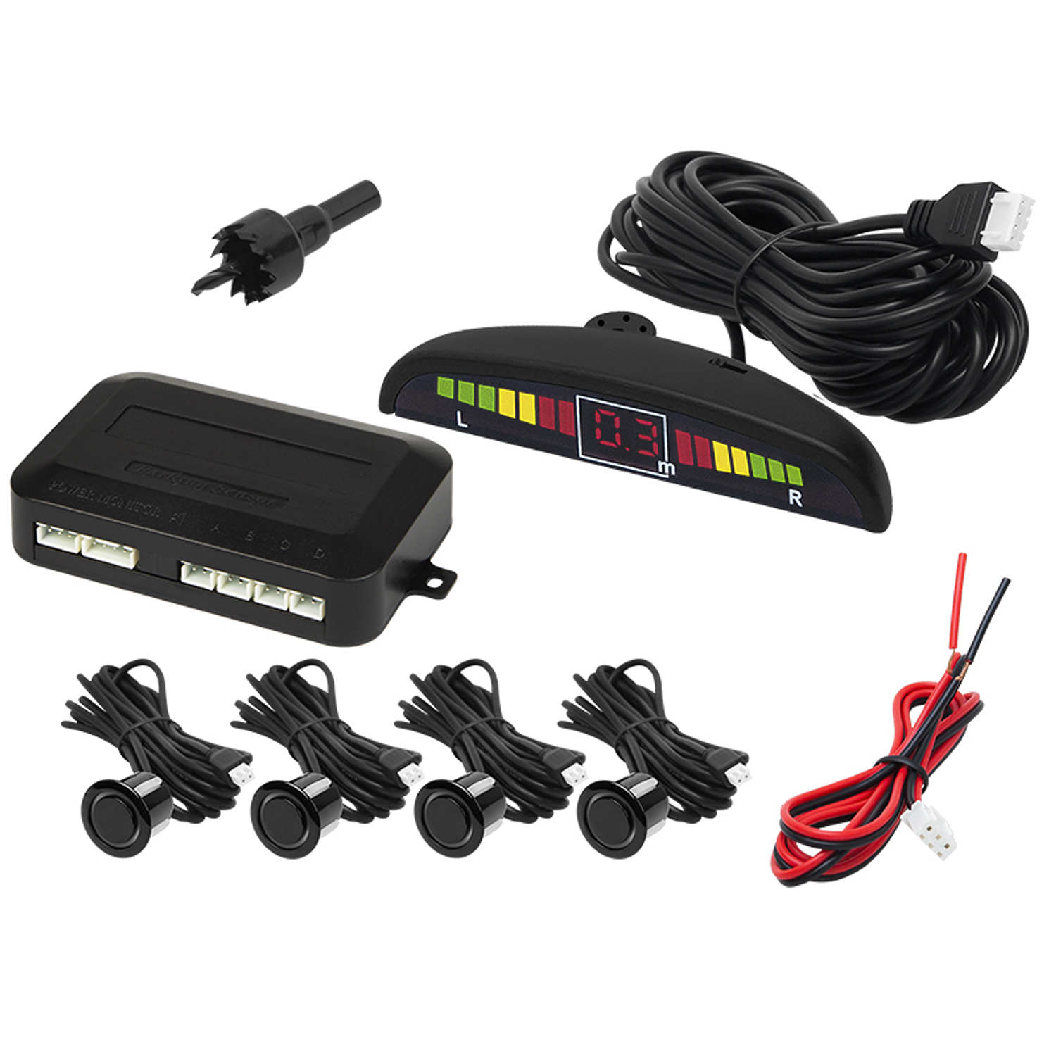 Kit 4 Sensores de Aparcamiento (Negro) 19 mm 1