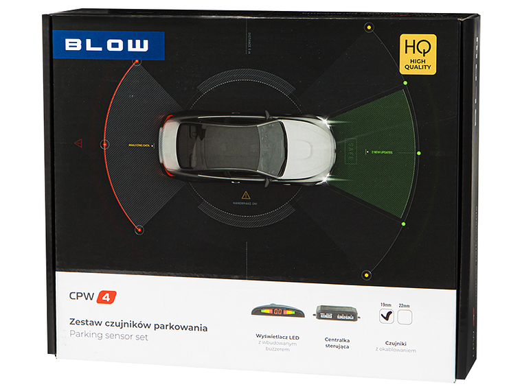 Kit 4 Sensores de Estacionamento (Pretos) 19 mm 2