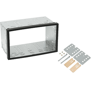 Moldura + Gaveta p/ Auto-Rádio Vários Veículos 2 DIN Preto