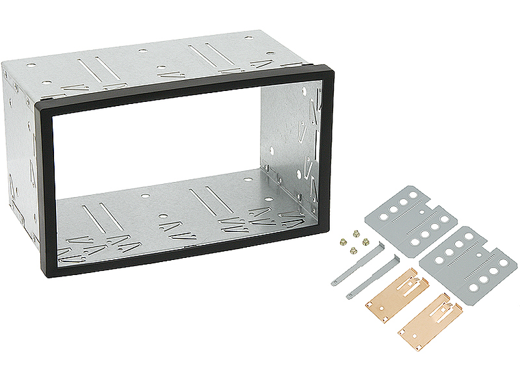 Moldura + Gaveta p/ Auto-Rádio Vários Veículos 2 DIN Preto 1