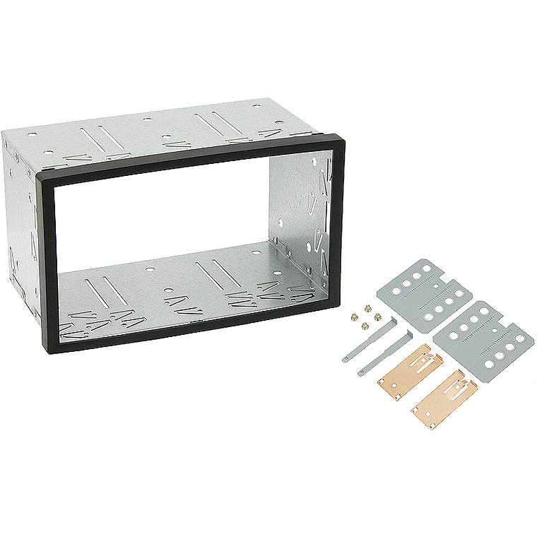 Moldura + Gaveta p/ Auto-Rádio Vários Veículos 2 DIN Preto 1