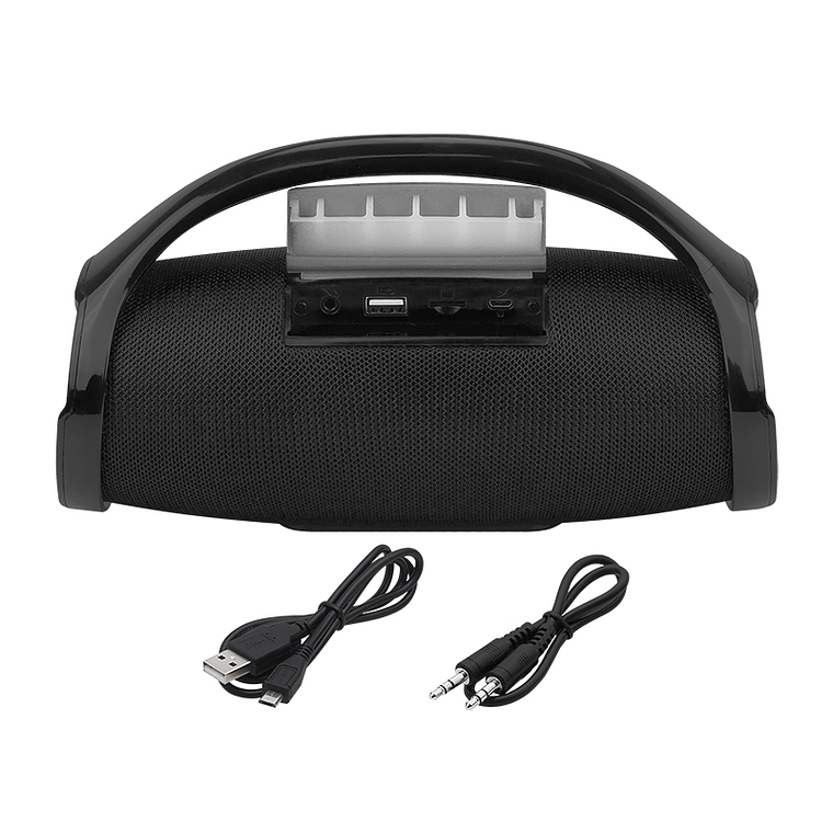 Coluna Bluetooth Portátil 2 x 5W Rádio FM (Preto) 4