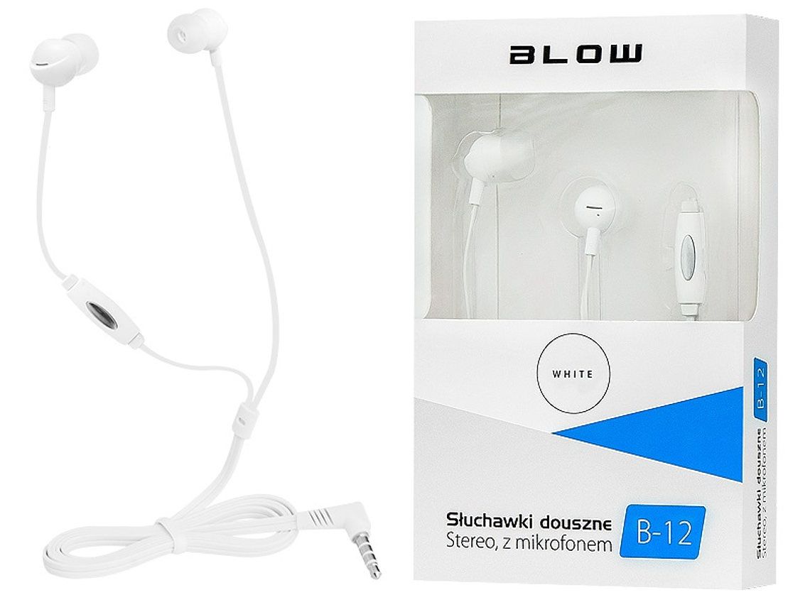 Auriculares Stereo MP3/MP4 c/ Microfone (Branco) 1