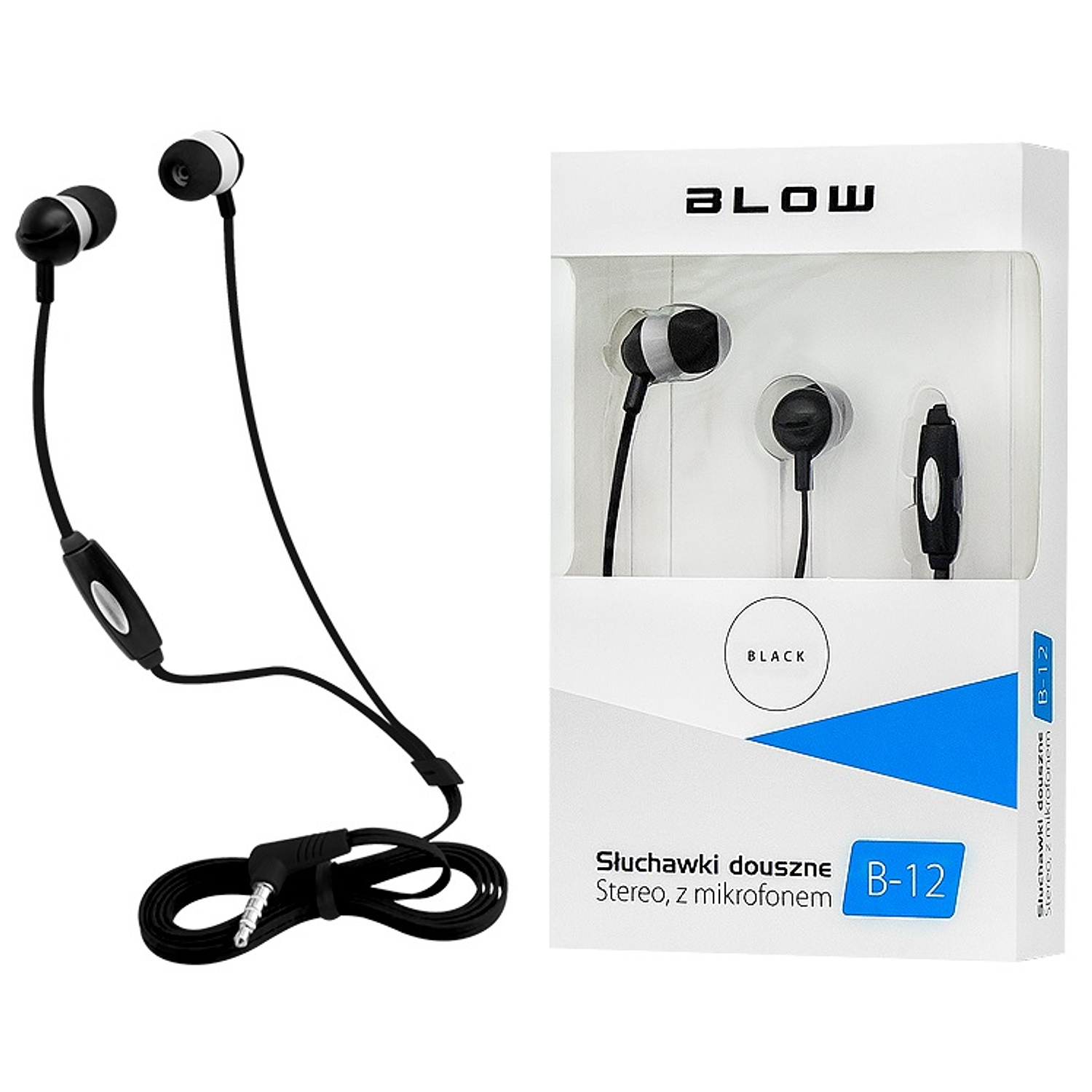 Auriculares estéreo MP3/MP4 con micrófono (negro)