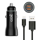 Carregador de Isqueiro para iPhone / iPad 2x USB (Preto) - Thumbnail 1