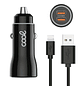 Cargador de Coche para iPhone/iPad 2x USB (Negro) - Miniatura 1