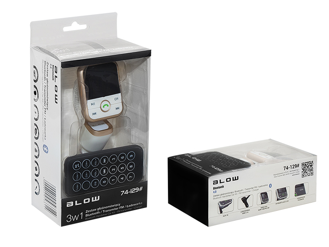 Transmisor FM para Encendedor de Cigarrillos con Control Remoto y USB - Blow 3