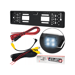 Suporte de Matrícula c/ Câmara LED Traseira (Preto) - BVS-547