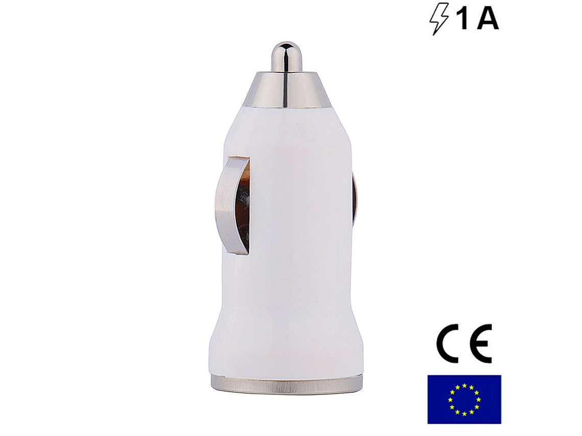 USB Car Charger 1 Amp. (White) Cool 2