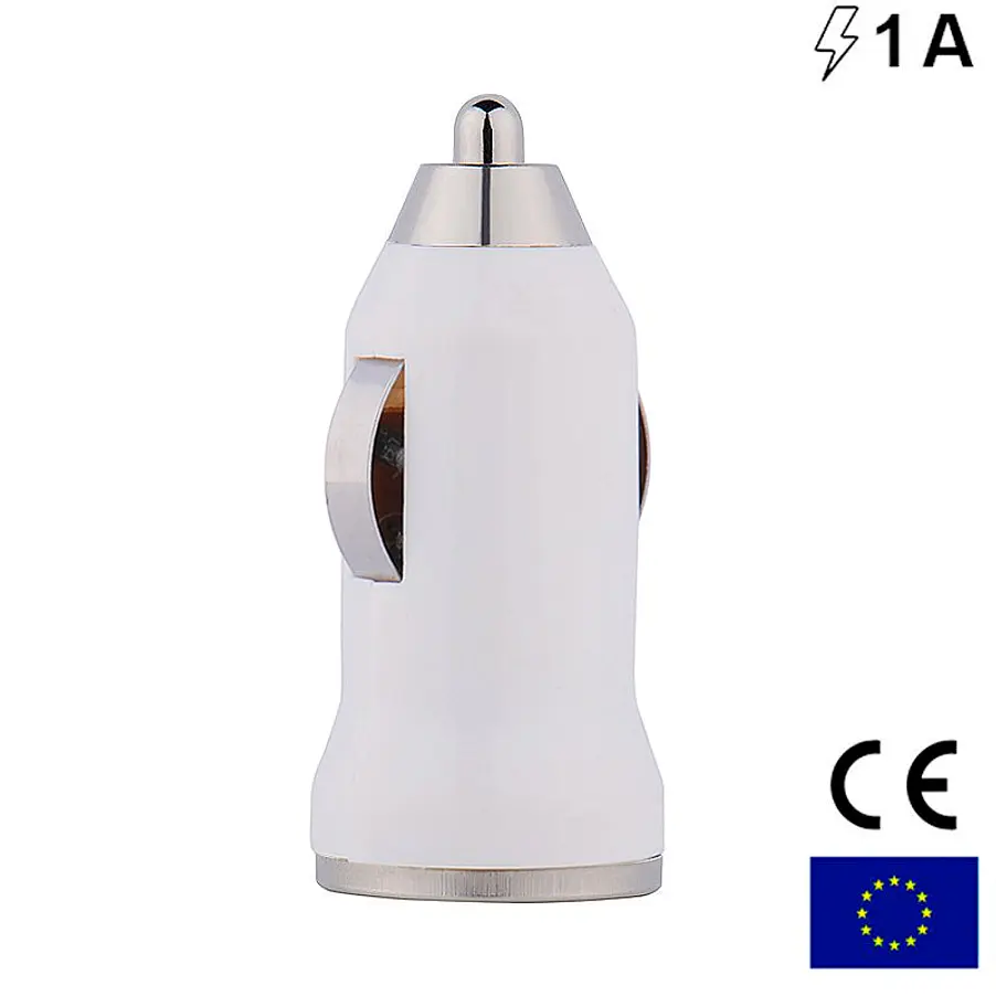 USB Car Charger 1 Amp. (White) Cool 2