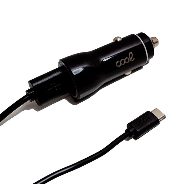 Carregador Isqueiro 2x USB 2.4A c/ Cabo USB-C (Preto) 4